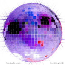 Purple Disco Ball illustration