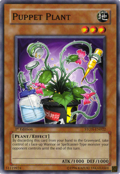 yugioh plant puppet card monster six sams deck yu gi oh ston errata dealt extra way turn wikia 1e en022