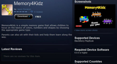 apps for PlayBook which