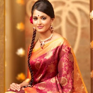 Anuska in Chennai silks ad photos Photoshoot images