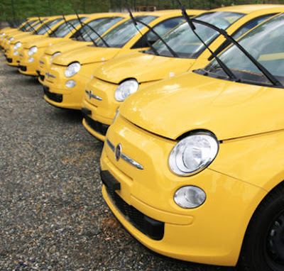 New Fiat 500 yellow style