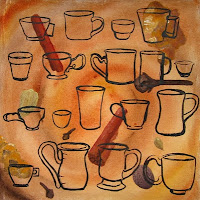 food painting for the vegetarian cookbook by Fiona Morgan