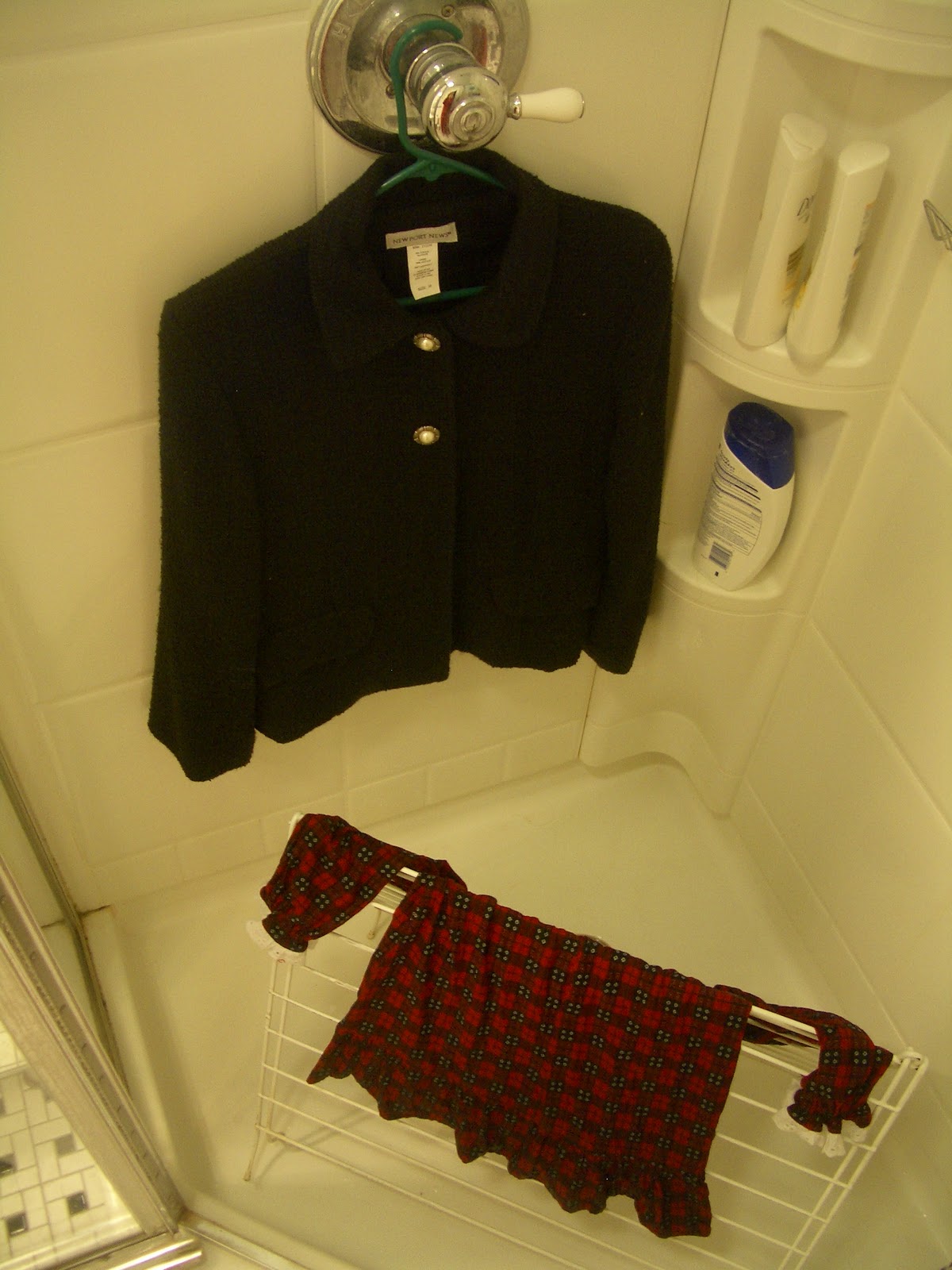 Thrift at Home Handwashing a Blazer