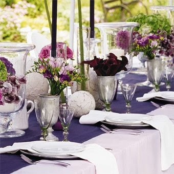 purple bridal table