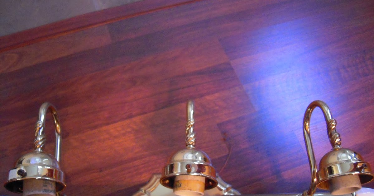 My Cottage Charm Goodwill Bathroom light fixture before and after