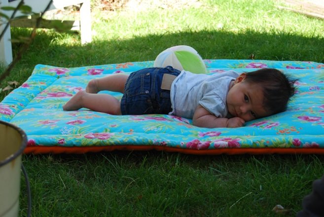 ff oefenen op de buik