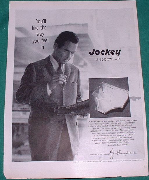 1959 Cooper's Jockey Shorts Ad print photo Old Magazine Ads