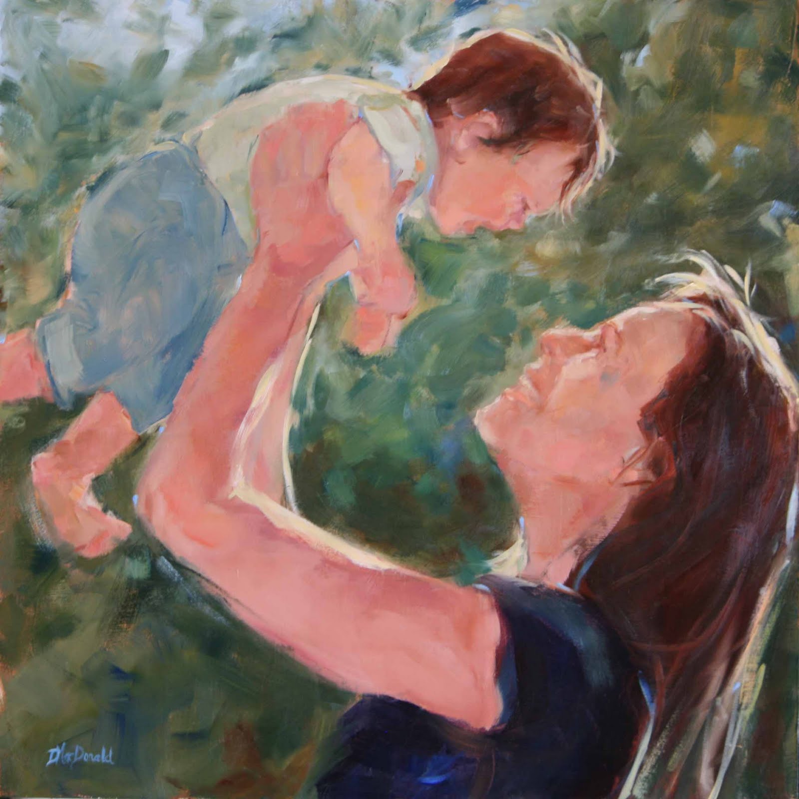 DAILY PAINTING Donna MacDonald WIP Completed Mother's Love