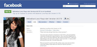 facebook Bebaskan Luna Maya dari Jeratan UU ITE