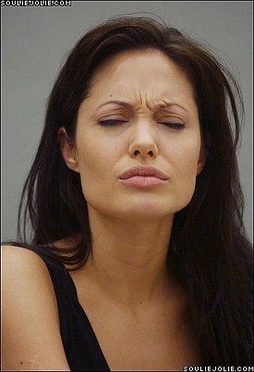 Curious, Funny Photos / Pictures: Funny Emotions of Angelina Jolie - 56 Pics