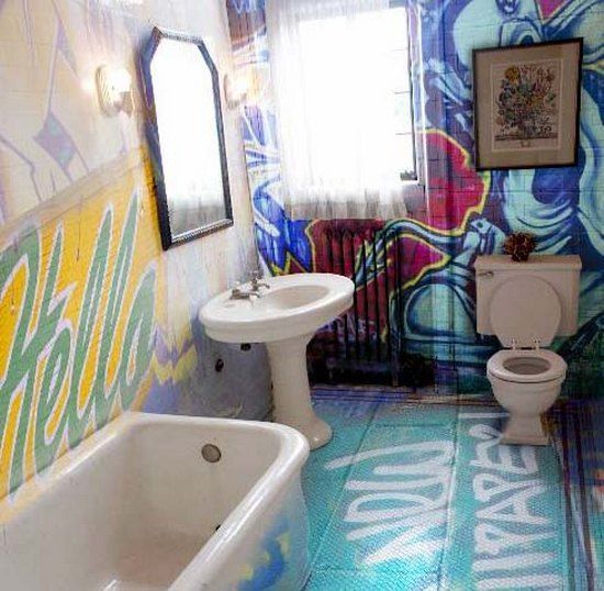 51 Creative Bathroom Wall Graffiti Designs Curious, Funny Photos