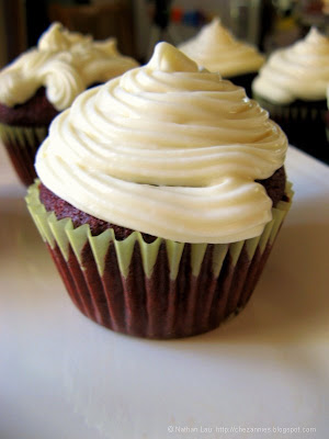 red velvet with cream cheese frosting