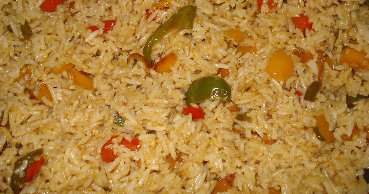 CAPSICUM FRIED RICE / TRI COLOUR RICE Prathi's Cuisine