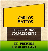 Premio "Tócala de cara" al blogger más sorprendente