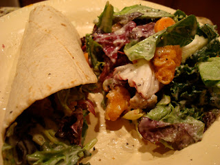 Wrap with side salad