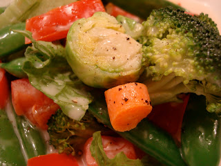 Salad dressed with Vegan Slaw Dressing
