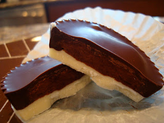 One split White Chocolate & Chocolate Peanut Butter Cup