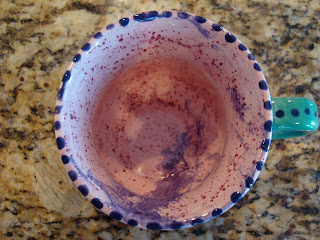Inside of painted mug
