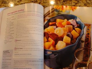 Recipe page and photo inside one cookbook