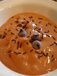 Vegan Chocolate Chocolate-Chip Coffee Softserve in bowl with chocolate chips and sprinkles