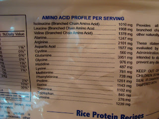 Nutritional label of Vanilla Brown Rice Protein