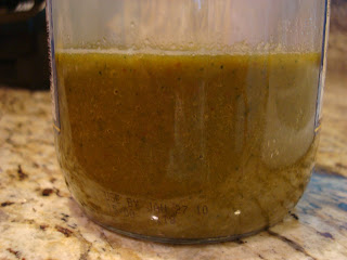 Green juice in container