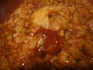 Homemade oatmeal close up 