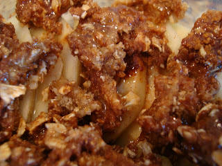 Close up of Apple Crumble