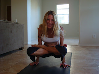 Woman doing Scale yoga pose