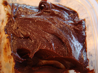Overhead of Raw Vegan Chocolate Brownies in container