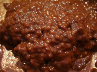 Close up of Raw Vegan Chocolate Chia Seed Pudding