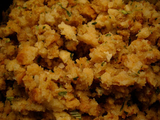Close up of Stuffing after it was prepared