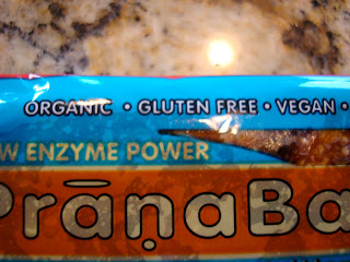 Close up of Prana Bar label