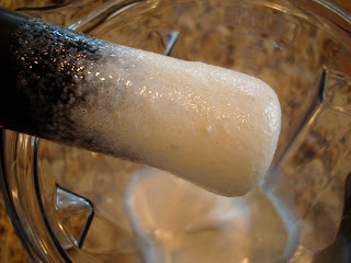 Blended softserve with tamper showing consistency