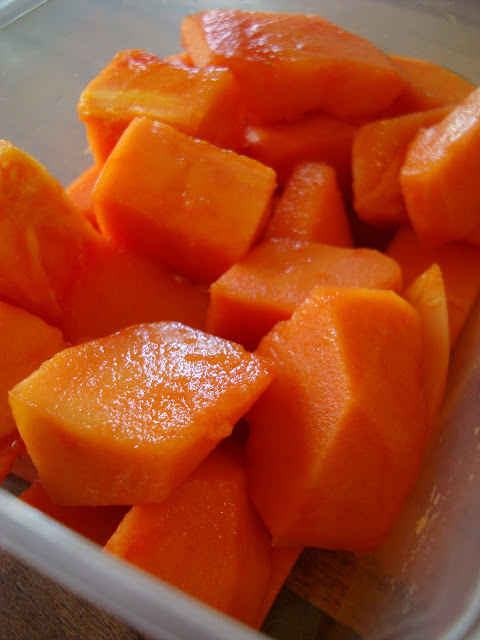 Close up of papaya