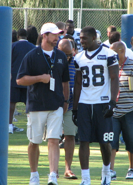 Dez Bryant and Babe Laughenberg at Oxnard Training camp