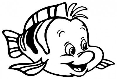 Flounder From Little Mermaid Coloring Pages