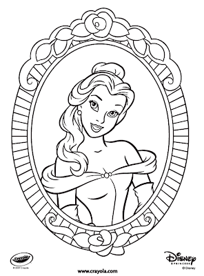 Belle Coloring Pages on Disney Princess Belle Coloring Pages