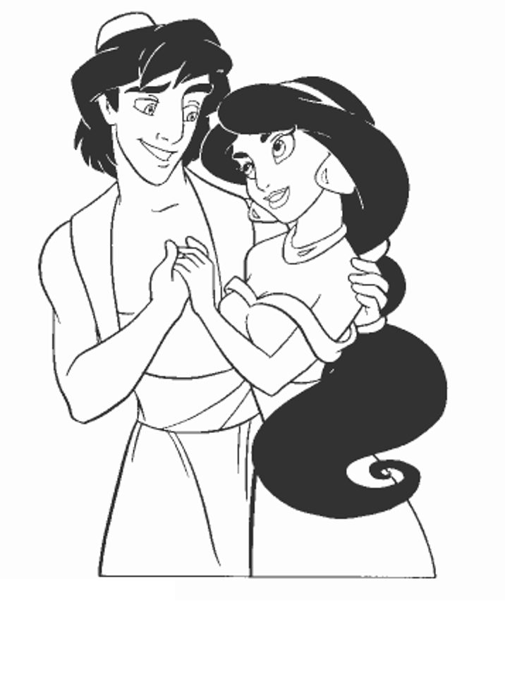 princesses coloring pages for kids. Aladin Coloring Pages Kids