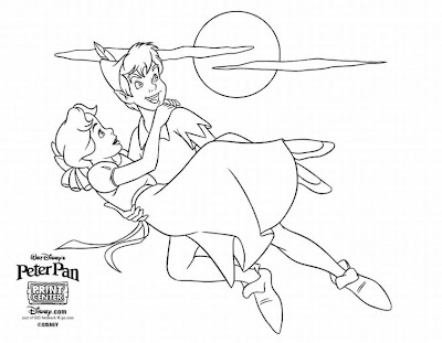 Peter  Coloring Pages on Coloring Pages Of Peter Pan And Tinkerbell Jpg
