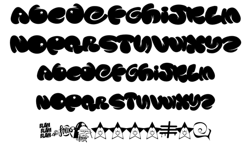 Graffiti Buble Fonts Letters Design Free Graffiti Alphabet Buble Letters