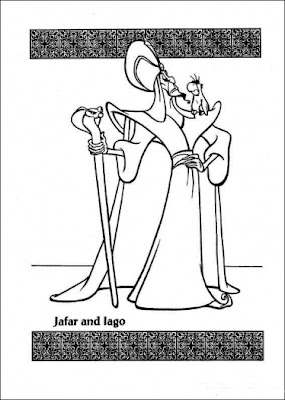 transmissionpress: Free Printable " Jafar" Aladdin Cartoon Kids Coloring