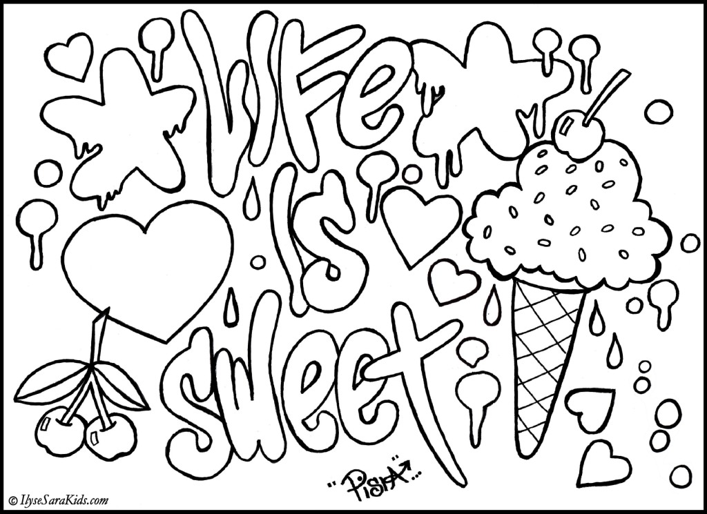 coloring graffiti pages