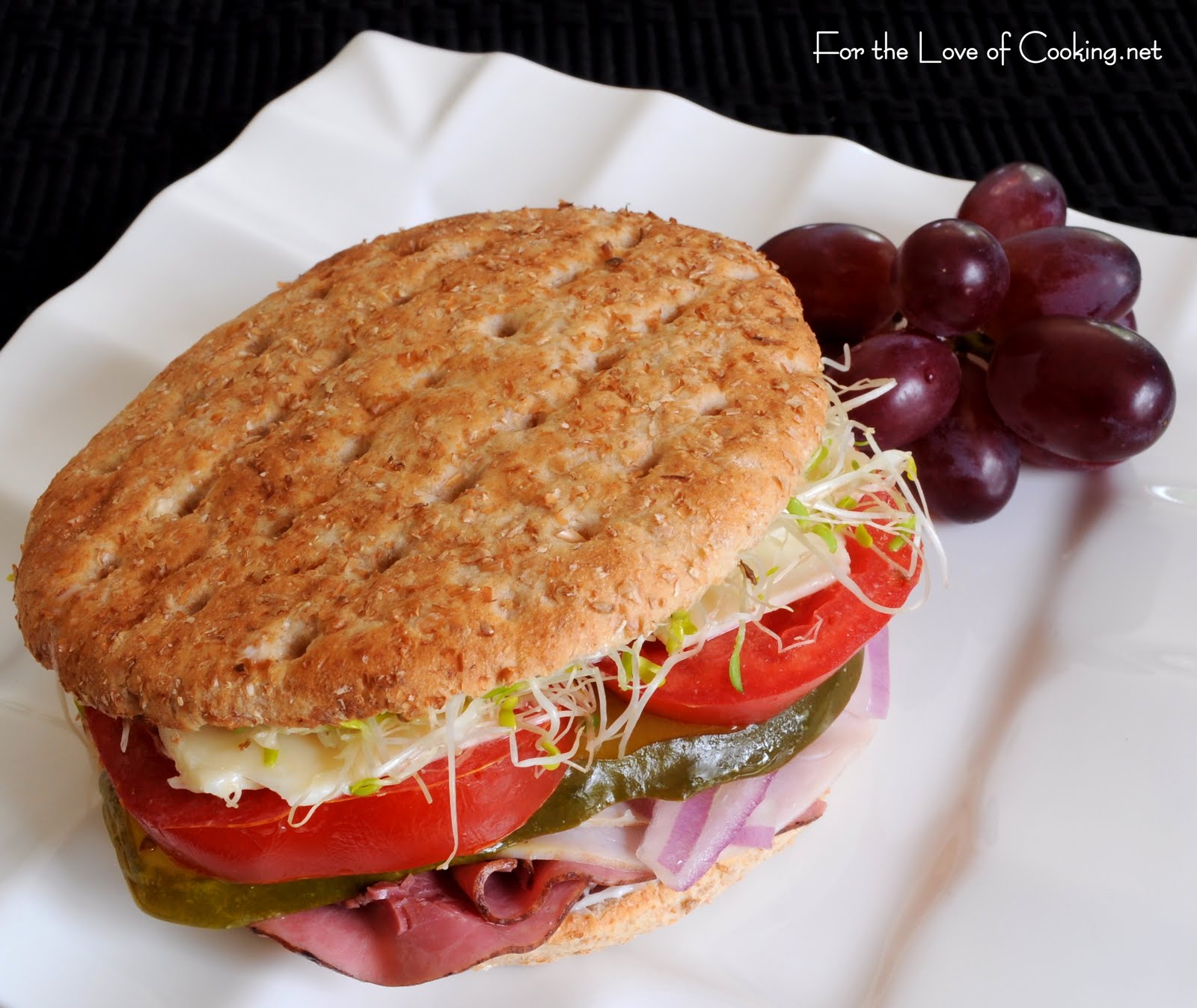 Turkey and Roast Beef Sandwich with Extra Sharp Cheddar For the Love