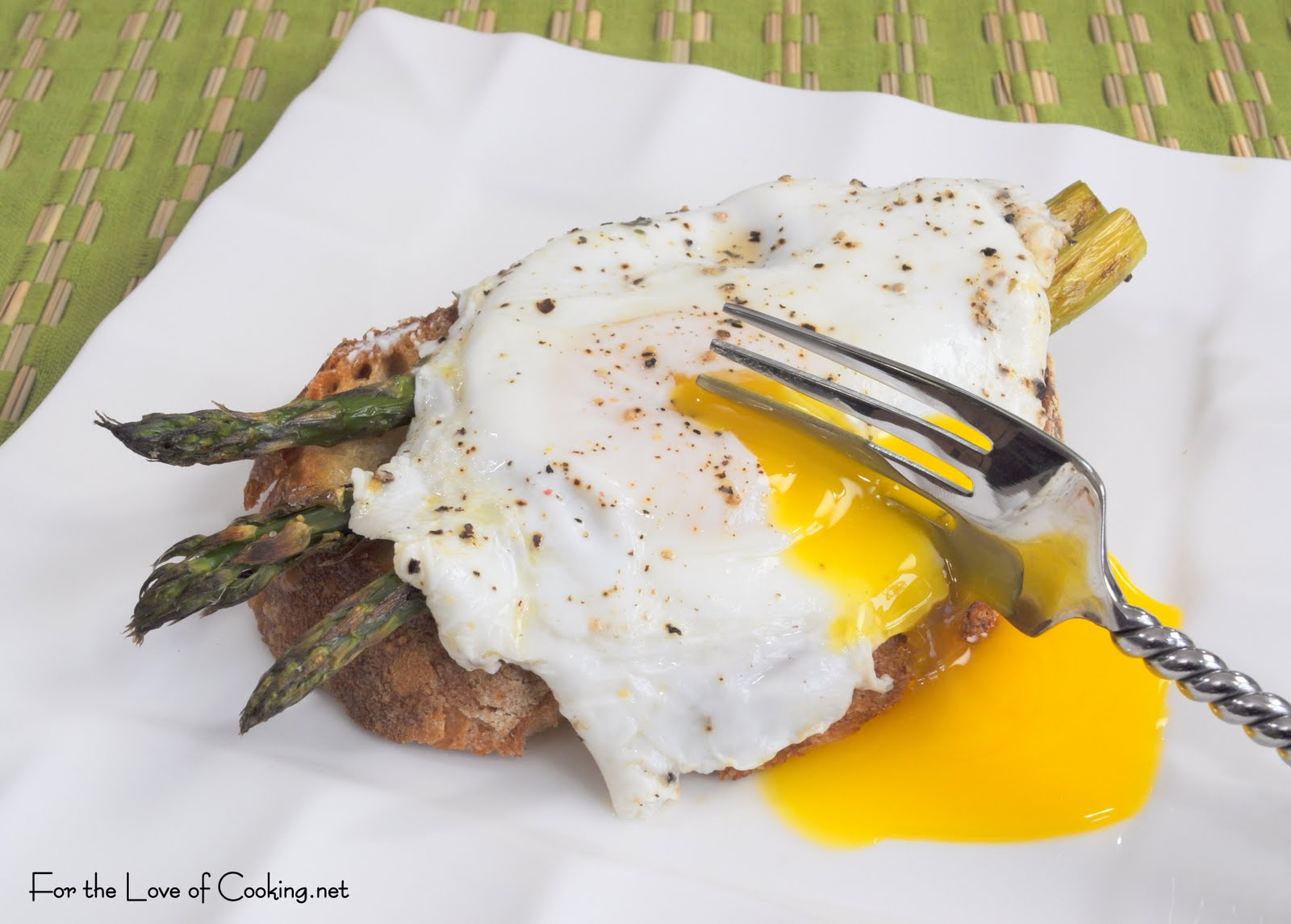 Roasted Asparagus and Steamed Egg on Toast For the Love of Cooking