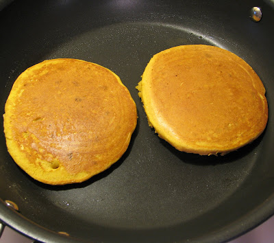 Pumpkin Pancakes with Cinnamon Syrup