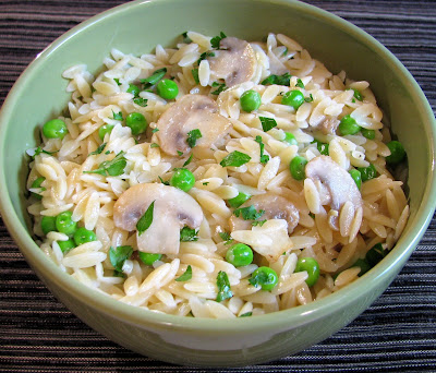 Orzo with Mushrooms, Peas, and Parmesan