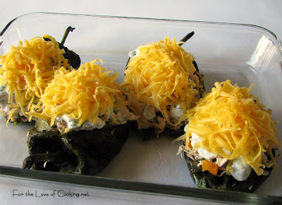 Chicken Stuffed Pasilla Peppers