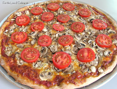 Extra Mushroom, Garlic and Fresh Tomato Pizza