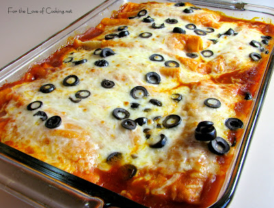 Shredded Beef and Caramelized Onion Enchiladas